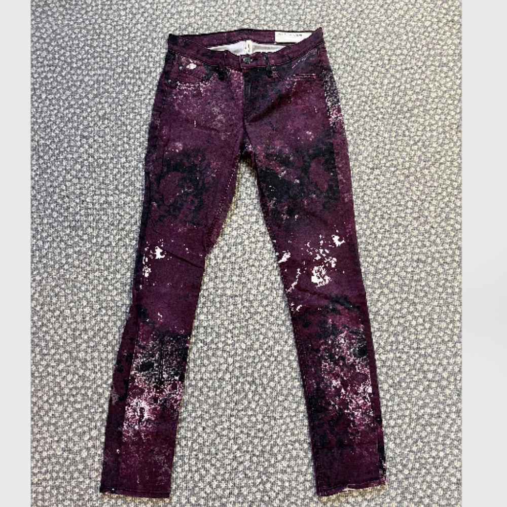 Rag & Bone Galaxy Print Skinny Ankle Jeans